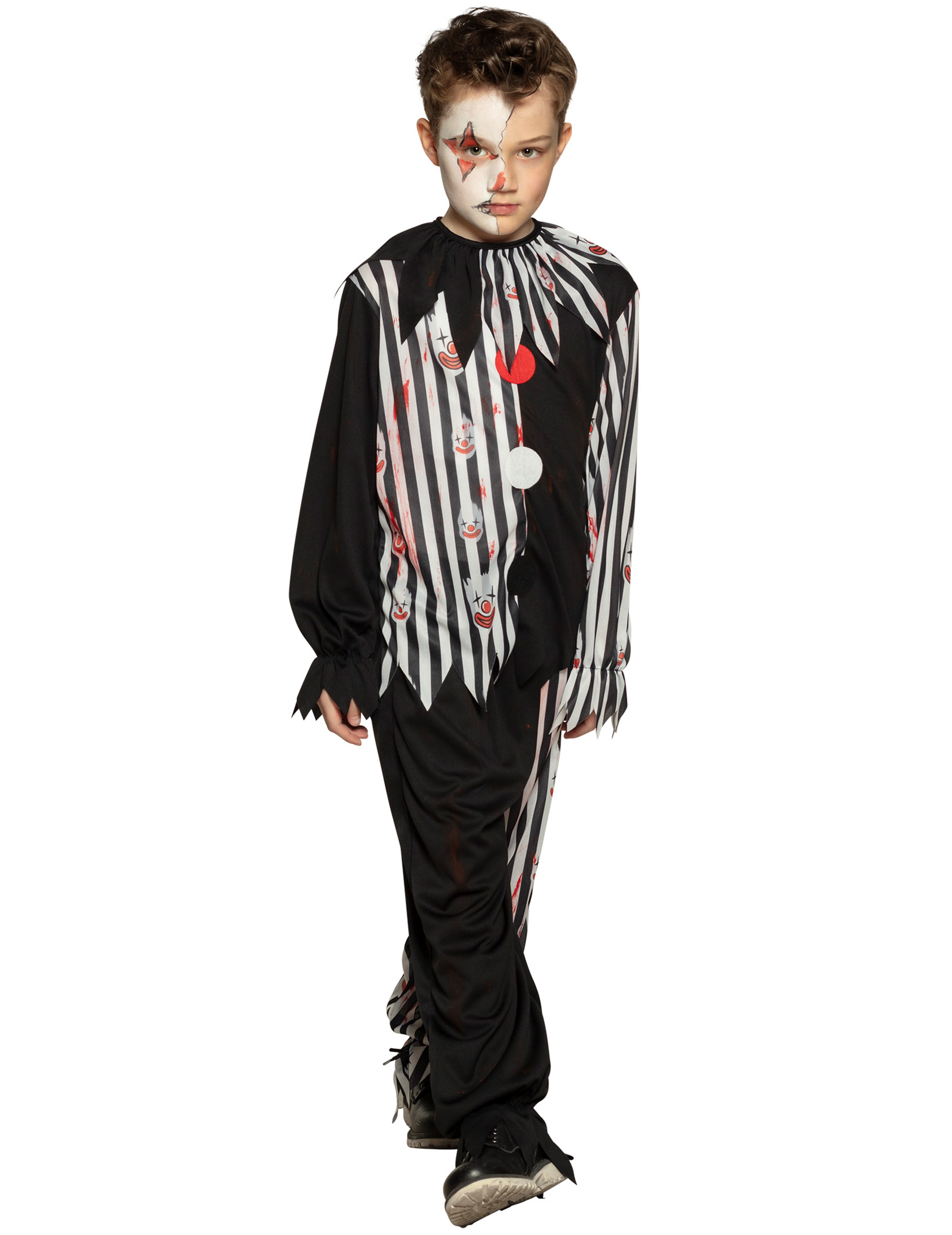 Trauriger Clown Kostüm für Jungen Halloween-Kostüm schwarz-weiss Trauriger Clown Kostüm für Jungen Halloween-Kostüm schwarz-weiss von BOLAND BV