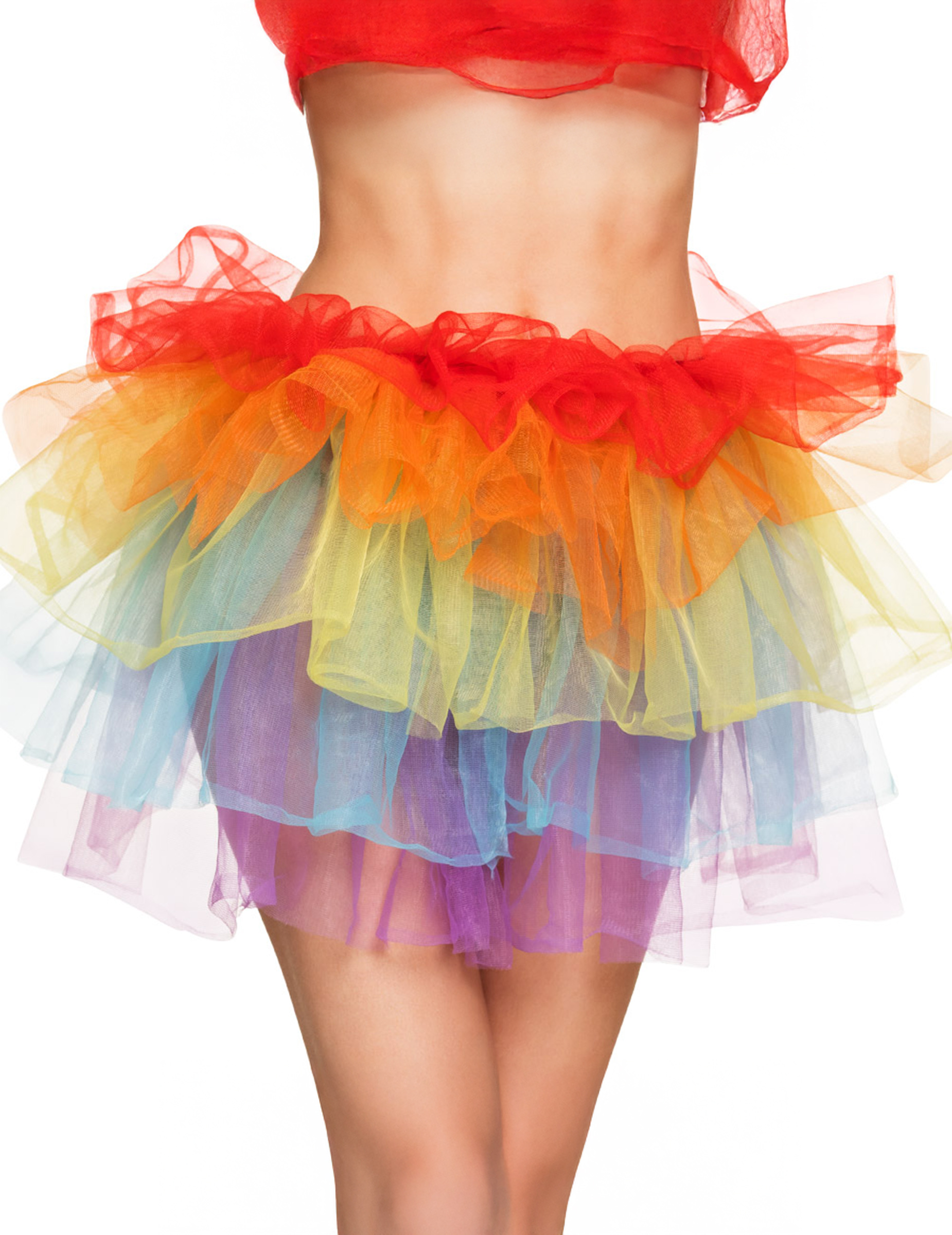 Tutu Tüllock Regenbogen für Damen bunt von BOLAND BV