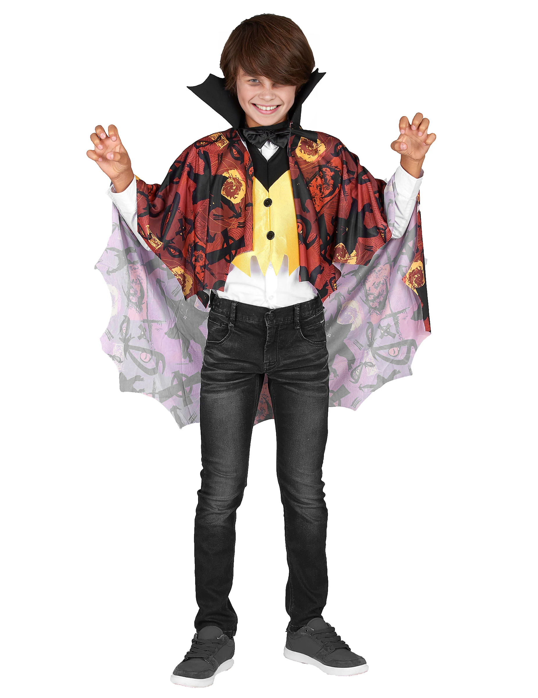 Vampir Halloween-Kinderkostüm rot-gelb-schwarz Vampir Halloween-Kinderkostüm rot-gelb-schwarz von BOLAND BV