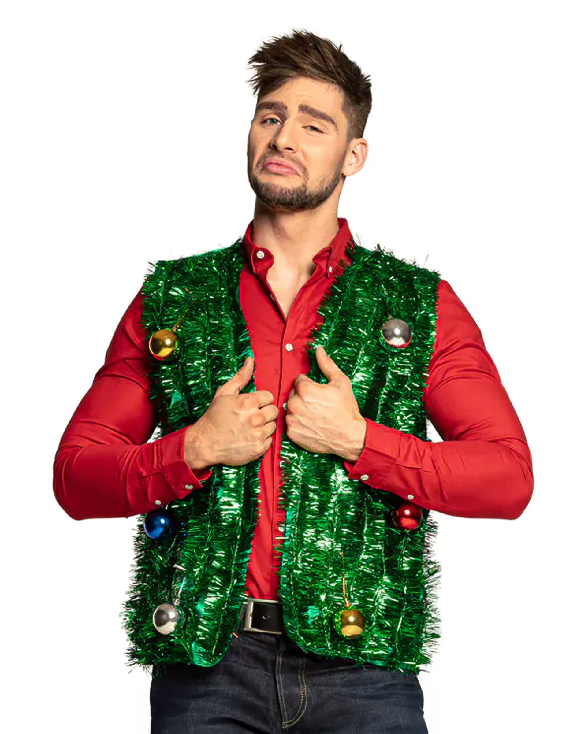 Weihnachts-Weste für Erwachsene Weihnachtskostüm grün Weihnachts-Weste für Erwachsene Weihnachtskostüm grün von BOLAND BV