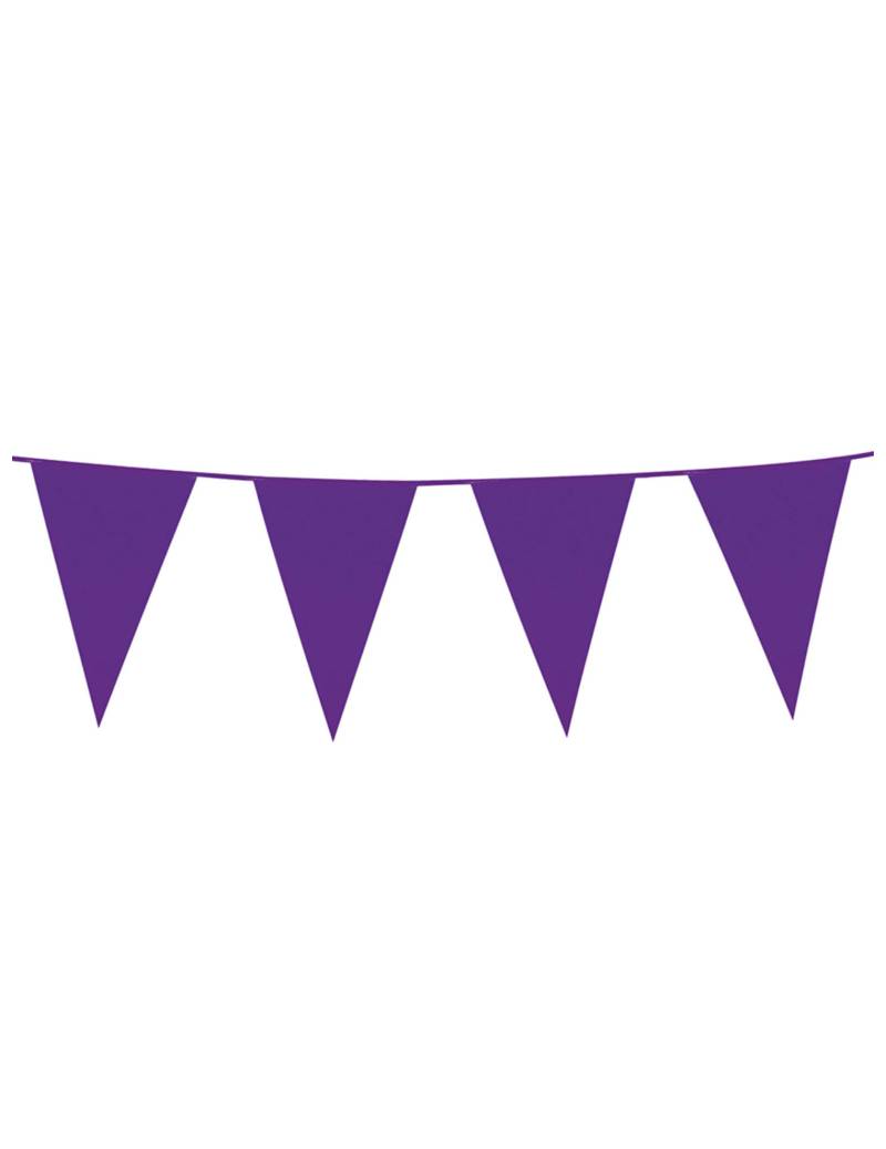 Wimpel-Girlande Party-Deko violett 10m von BOLAND BV
