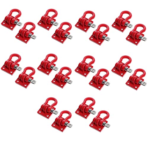 BOLAXHCA 20X MetallkletteranhäNger Abschlepphaken Haken Schnalle, Winde SchäKel Zubehör für D90 SCX10 Kletterauto, Rot BOLAXHCA 20X MetallkletteranhäNger Abschlepphaken Haken Schnalle, Winde SchäKel Zubehör für D90 SCX10 Kletterauto, Rot von BOLAXHCA