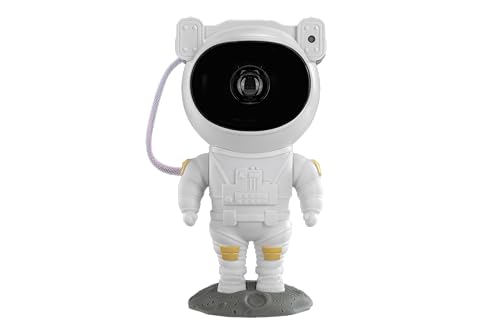 BOLD Astronaut LED-Sternenhimmel-Projektor, Nachtlicht Kinder, Zimmer-Deko, Sternenlicht & Nebel, sehr leise, einstellbare Helligkeit & Tempo, Timer, inklusive Fernbedienung & USB-C-Kabel von BOLD