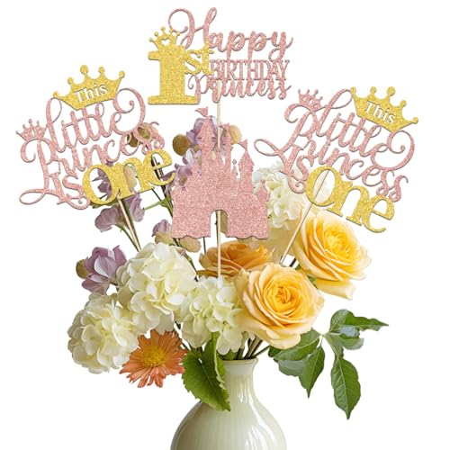 12 Stück Kleine Prinzessin 1. Geburtstag Mittelstück Stick Baby Mädchen 1. Geburtstag Babyparty Party Dekorationen Supplies Roségold Glitzer 12 Stück Kleine Prinzessin 1. Geburtstag Mittelstück Stick Baby Mädchen 1. Geburtstag Babyparty Party Dekorationen Supplies Roségold Glitzer von BOMXOI