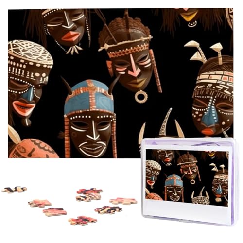 African Ritual Ethnic Tribal Puzzles Personalized Puzzle 1000 Pieces Jigsaw Puzzles from Photos Picture Puzzle for Adults Family von BONDIJ