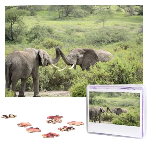 Elefanten Tiere Puzzles Personalisiertes Puzzle 1000 Teile Puzzles von Fotos Bild Puzzle für Erwachsene Familie von BONDIJ