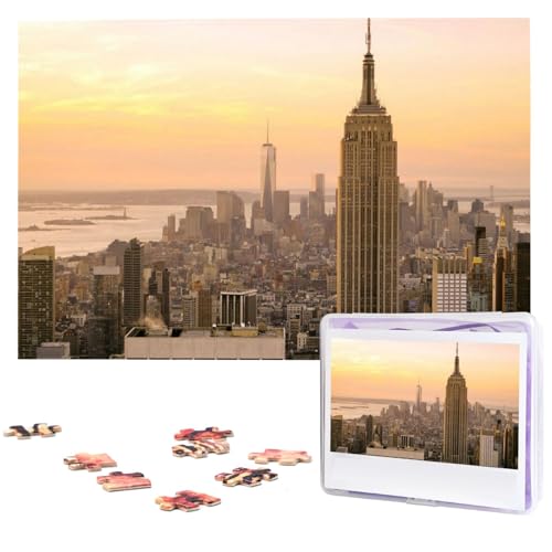 Empire State Building Puzzles Personalized Puzzle 1000 Pieces Jigsaw Puzzles from Photos Picture Puzzle for Adults Family von BONDIJ