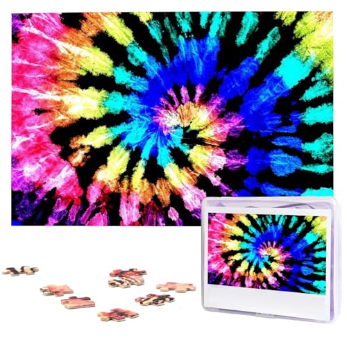 Exotic Tribe Tie Dye Style Puzzles Personalized Puzzle 1000 Pieces Jigsaw Puzzles from Photos Picture Puzzle for Adults Family von BONDIJ
