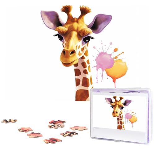 Giraffe Puzzles Personalisiertes Puzzle 1000 Teile Puzzle aus Fotos Bilderpuzzle für Erwachsene Familie von BONDIJ