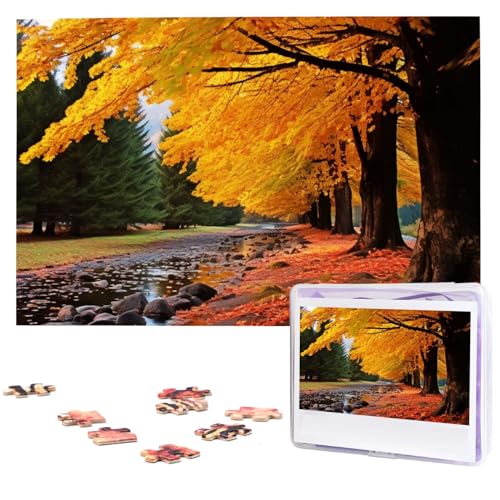 Herbstfarben-Puzzle, personalisierbar, 1000 Teile, Puzzles aus Fotos, Bilderpuzzle für Erwachsene, Familie von BONDIJ