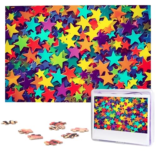 Many Stars Puzzles Personalized Puzzle 1000 Pieces Jigsaw Puzzles from Photos Picture Puzzle for Adults Family von BONDIJ