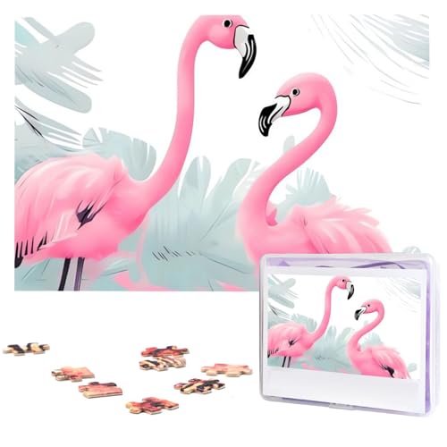 Rosa Flamingo Puzzles Personalisiertes Puzzle 1000 Teile Puzzles von Fotos Bild Puzzle für Erwachsene Familie von BONDIJ