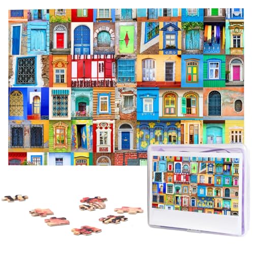 Türen und Fenster Kunst Puzzles Personalisierte Puzzle 1000 Teile Jigsaw Puzzles von Fotos Bild Puzzle für Erwachsene Familie von BONDIJ