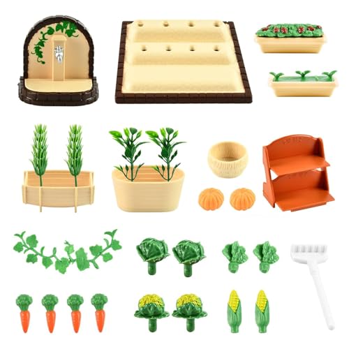 24 Pcs Miniatur Garten Spielzeug Gemüse Zubehör 1:12 Miniatur Garten Zubehör Garten Gemüsebeet Miniatur Puppenhaus mit Möbeln Mit Hacke, Blumentopf Für Outdoor-Gartendekoration Puppenhaus Dekoration 24 Pcs Miniatur Garten Spielzeug Gemüse Zubehör 1:12 Miniatur Garten Zubehör Garten Gemüsebeet Miniatur Puppenhaus mit Möbeln Mit Hacke, Blumentopf Für Outdoor-Gartendekoration Puppenhaus Dekoration von BONGSHAKALAKA