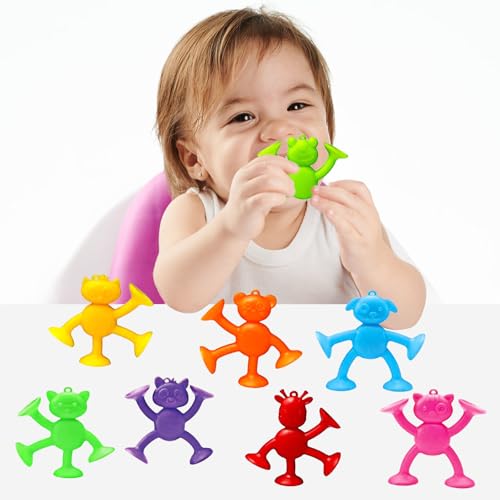 8 Stück Badewannen Saugnapf Spielzeug Montessori Silikon Badewannenspielzeug Bunt Saugnapf Spielzeug Baby Twibble Saugnapf Spiel Autismus Sensorik Spielzeug Für 3 4 5 6 7 8 Jahre Junge Und Mädchen von BONGSHAKALAKA