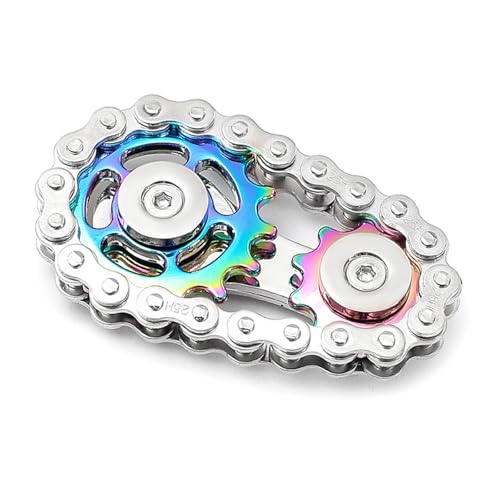 Chain Gear Fidget Spinner Zinklegierung Hand Finger Spinner Metall Kettenrad Kette Fidget Spielzeug Für Kinder Erwachsene Kinetische Schreibtisch Spielzeug Neuheit Hand Finger Spinner Für Anti-Angst von BONGSHAKALAKA
