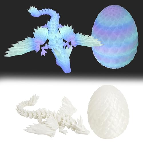Drachenei Leuchtend Regenbogenfarben 3D Gedruckte Dracheneier Mit Drachen Im Inneren 3D Drachen Ei 3D Gedruckter Drache Beweglich Drache Easter Dracheneier Wohnkultur Geschenke Spielzeug von BONGSHAKALAKA
