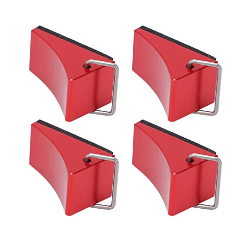 BONKZEBU 4PCS RC-Modellauto-Unterlegkeil, Rutschfester Unterlegkeil aus Aluminiumlegierung, Gute Fixierung RC-Unterlegkeil für Gen8 Axial SCX10 (Rot) von BONKZEBU