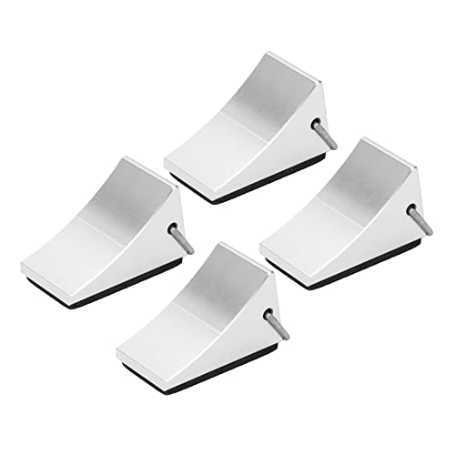 BONKZEBU RC-Modellauto-Unterlegkeil, Rutschfester Aluminiumlegierung, Gute Fixierung für Gen8 Axial SCX10 (4pcs, Silber) von BONKZEBU