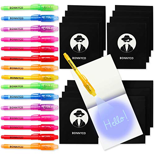 BONNYCO UV Stift und Notizbuch, 16 Stück Mitgebsel Kindergeburtstag Jungen & Mädchen | Kindergeburtstag Gastgeschenke, Adventskalender Inhalt und kleine Geschenke für Kinder | Mini Geschenke BONNYCO UV Stift und Notizbuch, 16 Stück Mitgebsel Kindergeburtstag Jungen & Mädchen | Kindergeburtstag Gastgeschenke, Adventskalender Inhalt und kleine Geschenke für Kinder | Mini Geschenke von BONNYCO