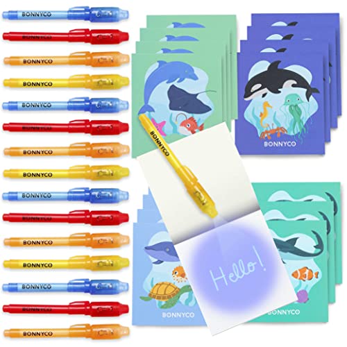 BONNYCO UV Stift und Notizbuch, 16 Stück Ozean Mitgebsel Kindergeburtstag Jungen & Mädchen, Kindergeburtstag Gastgeschenke, Adventskalender und Kleine Geschenke für Kinder, Meer Geburtstagsdeko BONNYCO UV Stift und Notizbuch, 16 Stück Ozean Mitgebsel Kindergeburtstag Jungen & Mädchen, Kindergeburtstag Gastgeschenke, Adventskalender und Kleine Geschenke für Kinder, Meer Geburtstagsdeko von BONNYCO