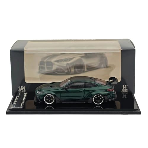 Street Warrior SW 1:64 M4 G82 Sports Diecast Models Car Miniature Limited Collection Toy Vehicle Models (Green) von BOOGAA