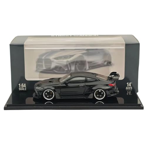 Street Warrior SW Maßstab 1:64 M4 G82 Sports Diecast Modelle Auto Miniatur Limited Collection Spielzeug Fahrzeug Modelle (Schwarz) von BOOGAA