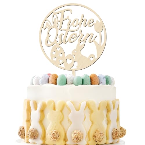BOOMTOP Cake Topper Frohe Ostern Holz Tortendeko Osterdeko Osterhase Ostereier Cupcake Topper Happy Easter Kuchen Deko Tortenstecker für Osterfeier Party Kuchen Dekoration BOOMTOP Cake Topper Frohe Ostern Holz Tortendeko Osterdeko Osterhase Ostereier Cupcake Topper Happy Easter Kuchen Deko Tortenstecker für Osterfeier Party Kuchen Dekoration von BOOMTOP