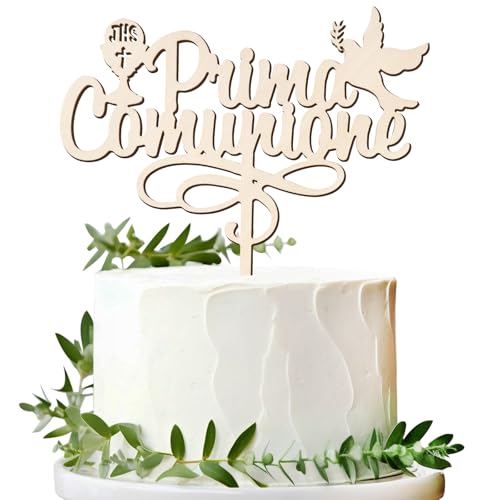 BOOMTOP Italienisch Prima Comunione Cake Topper Kommunion Taufe Tortendeko Kuchen Deko Kuchen Topper BOOMTOP Italienisch Prima Comunione Cake Topper Kommunion Taufe Tortendeko Kuchen Deko Kuchen Topper von BOOMTOP
