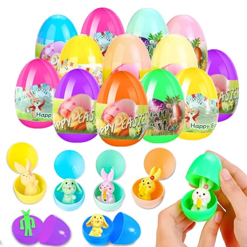 BOOSHMall Ostereier Gefüllt mit Spielzeug, Ostergeschenke Kinder, 25 Stück Ostereier zum Befüllen mit Osterhasen, Ostereiersuche, Geeignet für Jungen und Mädchen Partygeschenke von BOOSHMall