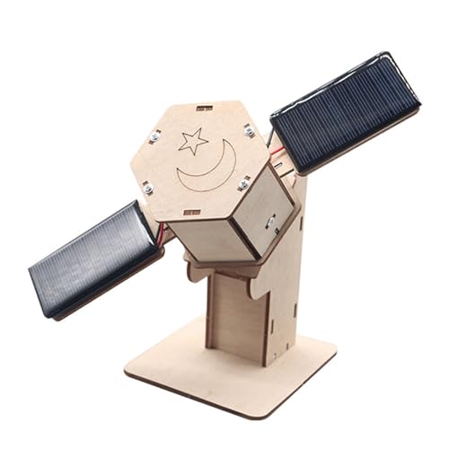 BORDSTRACT Hölzernes Solarenergie-Weltraumsatellitenmodell, DIY 3D-Holzpuzzle, Pädagogisches Holzpuzzle-Modellspielzeug Für Kinder von BORDSTRACT