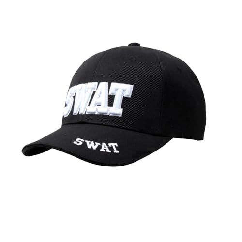 BORFUE SWAT-Hut für Erwachsene, verstellbare Größe, Kopfbedeckung, Rollenspiel, Cosplay, Party, Stickerei, Hüte, Polizei-Kostüm, Zubehör BORFUE SWAT-Hut für Erwachsene, verstellbare Größe, Kopfbedeckung, Rollenspiel, Cosplay, Party, Stickerei, Hüte, Polizei-Kostüm, Zubehör von BORFUE