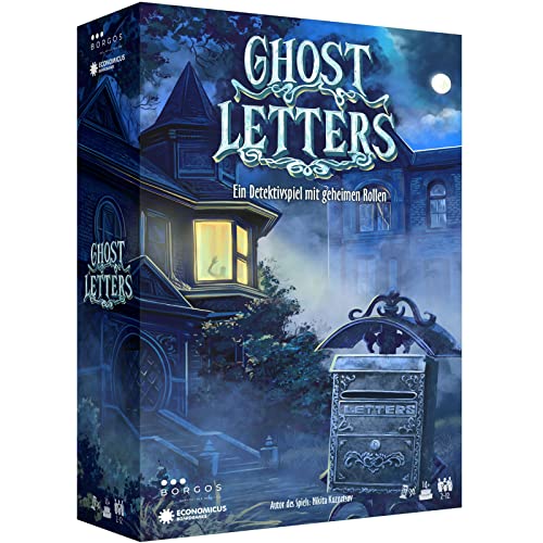 BORGOS Ghost Letters - Murder Mystery Spiel mit geheimen Rollen | Hoher Wiederspielwert | Gesellschaftsspiel | Krimispiel für Erwachsene ab 14 | Partyspiel | Deduktionsspiel [Deutsche Edition] von BORGOS