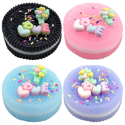 BORISCA 4 Stück Kekse, Stress, Anti-Stress-Spielzeug, Quetsch-Spielzeug, Kawaii, Riesenkekse, 4 Farben, weiches Squeeze, Spielzeug für Zuhause, Büro, Reisen und Geschenke BORISCA 4 Stück Kekse, Stress, Anti-Stress-Spielzeug, Quetsch-Spielzeug, Kawaii, Riesenkekse, 4 Farben, weiches Squeeze, Spielzeug für Zuhause, Büro, Reisen und Geschenke von BORISCA