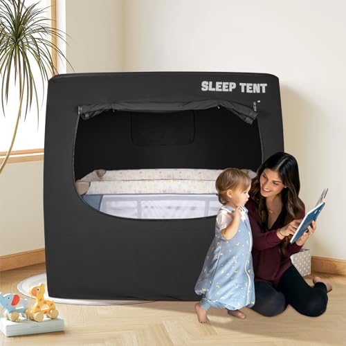 BORNA Krippen-Verdunkelungszelt für Pack N Play, atmungsaktives Baby-Schlafzelt für Kinderbett in voller Größe und Pack N Play, Baby-Schlafkapsel für Kinder, blockiert 70 % + Licht BORNA Krippen-Verdunkelungszelt für Pack N Play, atmungsaktives Baby-Schlafzelt für Kinderbett in voller Größe und Pack N Play, Baby-Schlafkapsel für Kinder, blockiert 70 % + Licht von BORNA