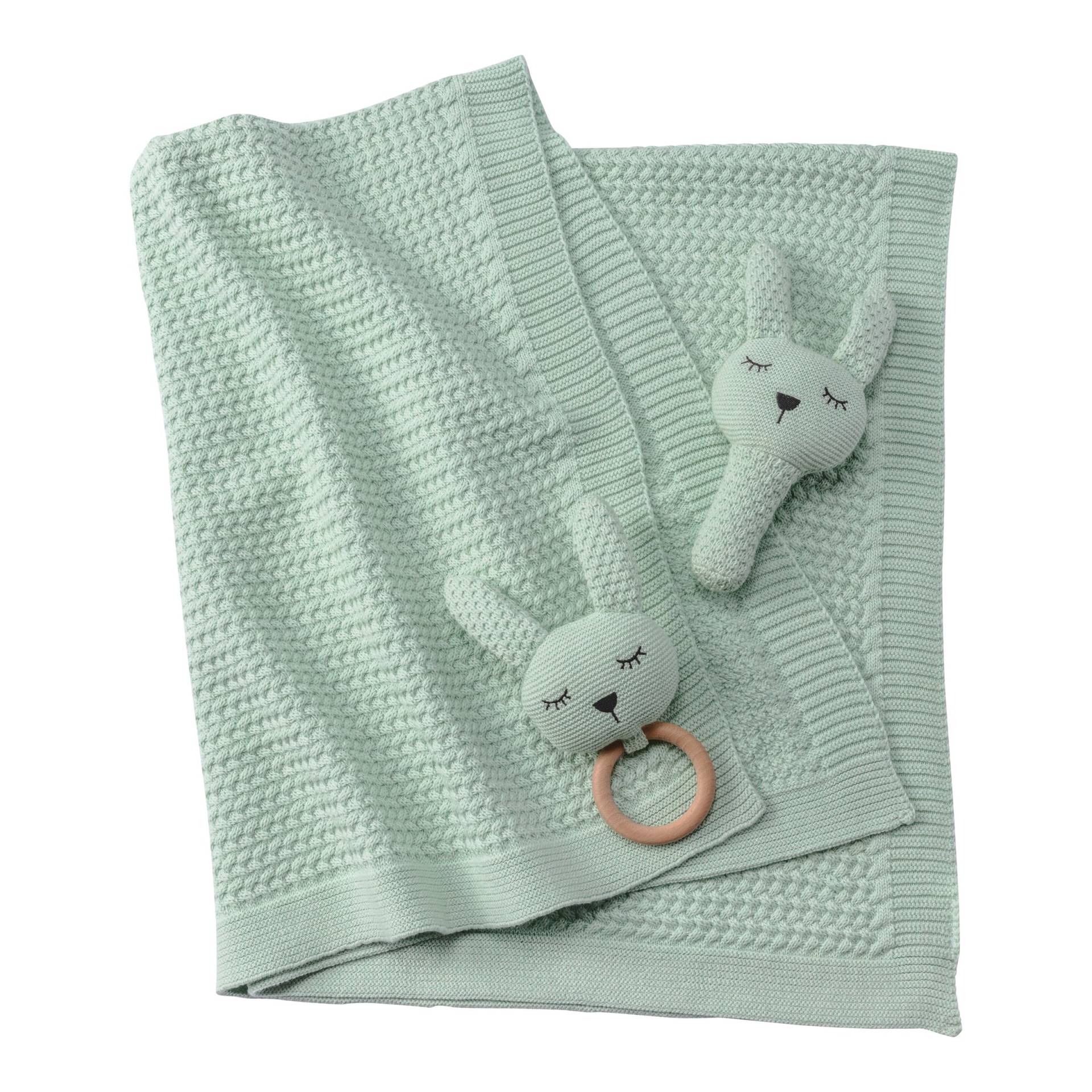 Bornino Home Babydecken-Set mit Häschen Greifling 80x100 cm Bornino Home Babydecken-Set mit Häschen Greifling 80x100 cm von BORNINO HOME
