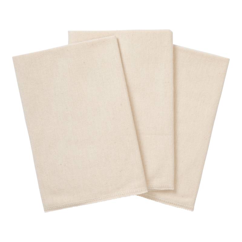 Bornino Lieblinge 3er-Pack Moltontücher 40x40 cm ungebleicht natur von Bornino