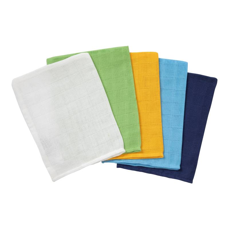 Bornino Lieblinge 5er-Pack Mullwaschlappen 15x20 cm mehrfarbig von Bornino