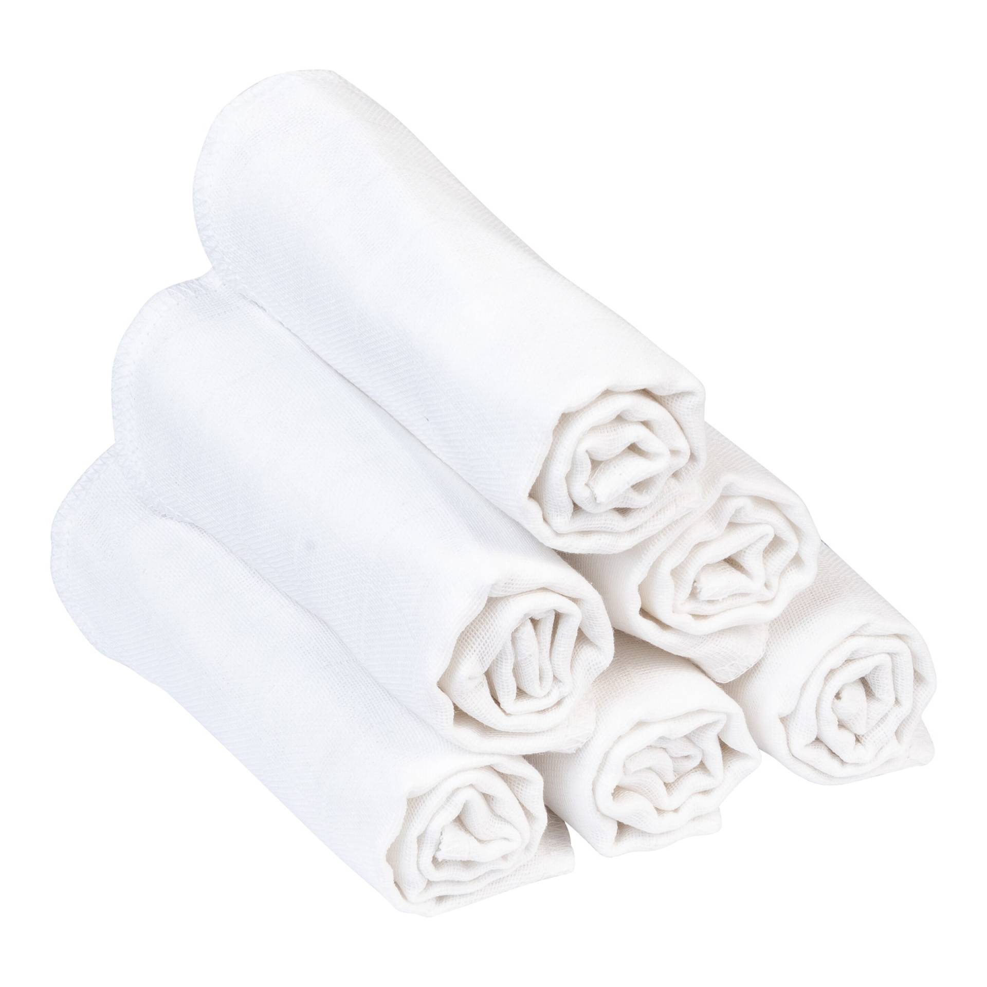 Bornino Basics 6er-Pack Mullwaschlappen weiss Bornino Basics 6er-Pack Mullwaschlappen weiss von Bornino