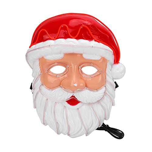 BOROCO Weihnachtsmann-Maske, Cosplay-Maske aus Kunststoff, Leuchtende Dekorative Geburtstagsfeier, Weihnachtsabendmaske Für Kinder von BOROCO