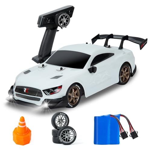 BORSTOYPRO Ferngesteuertes Auto, 1:14 Professionelles Ferngesteuerte Drift Auto mit Proportionaler Lenkung und Gaspedal 4WD GT Drift RC Cars Hobby Klasse Spielzeug für Erwachsene Jungen (Weiß) von BORSTOYPRO