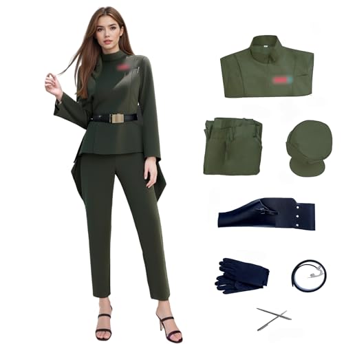 BORYQNHO Imperial Thrawn Kostüm, Cosplay, Imperial Grand Uniform Outfit, große Verkleidung mit Gürtel und Hut für Halloween, Karneval, Party (Damen, S) von BORYQNHO