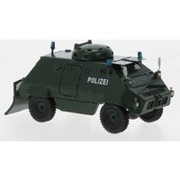BOS 87833 1:87 / H0 Thyssen UR-416 mit Räumschaufel dunkelgrün, 1975, Polizei (D), von BOS