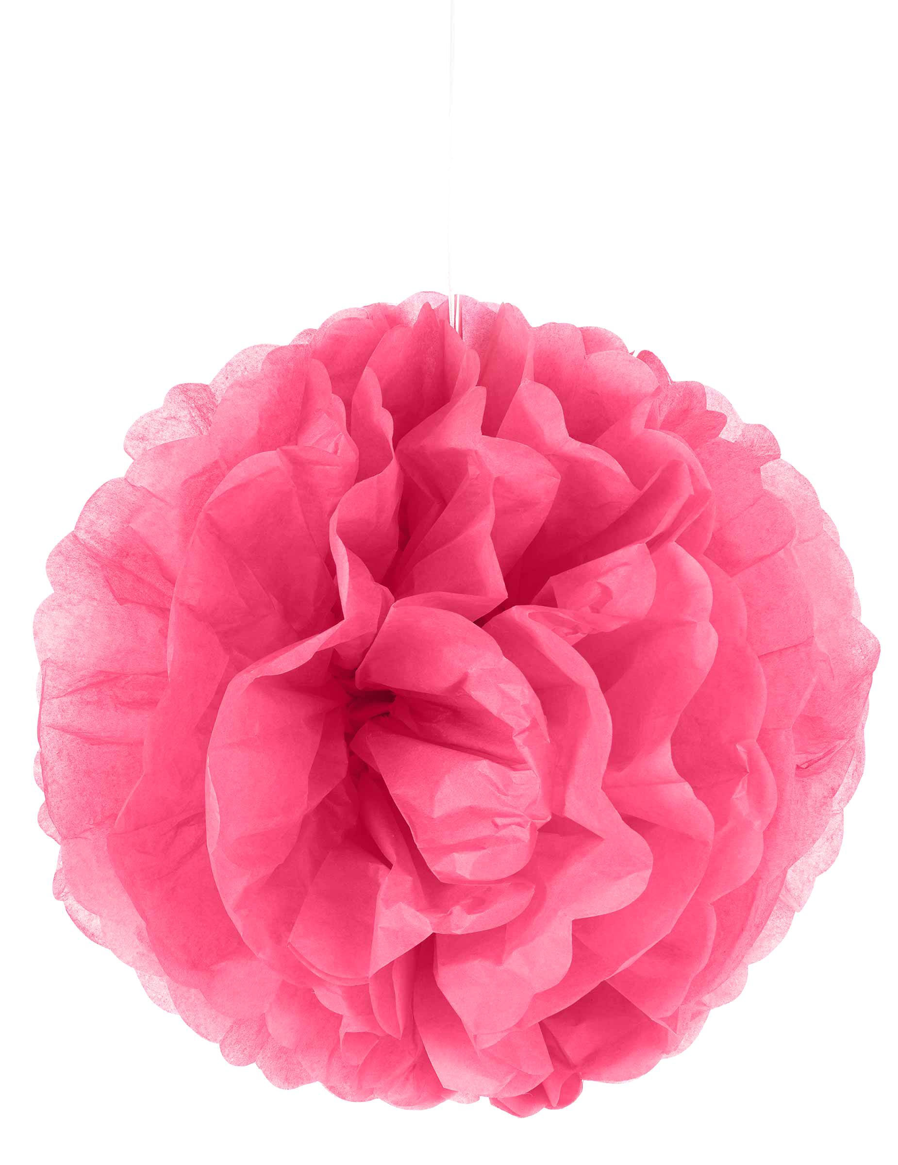 Pompom-Hängedeko Dekoball pink 25cm von PARTYDECO