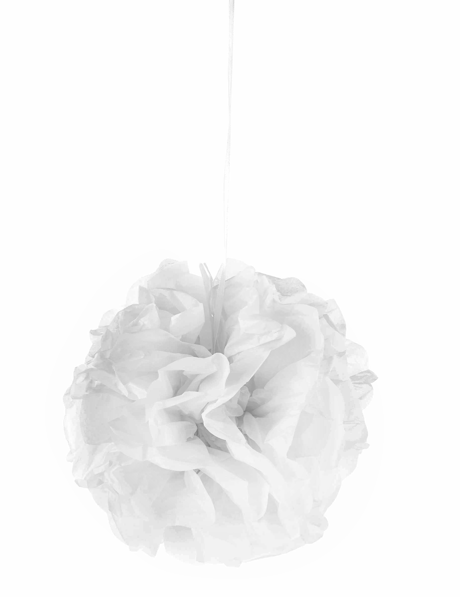 Pompom-Hängedeko Dekoball weiss 25cm Pompom-Hängedeko Dekoball weiss 25cm von PARTYDECO