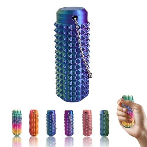 BOSENIYU Hard Spiky Grippe Stim Sensorische Schlüsselanhänger, tragbare lebendige Farben, Werkzeug zur Linderung von Angst, Stress, Blau Grün BOSENIYU Hard Spiky Grippe Stim Sensorische Schlüsselanhänger, tragbare lebendige Farben, Werkzeug zur Linderung von Angst, Stress, Blau Grün von BOSENIYU