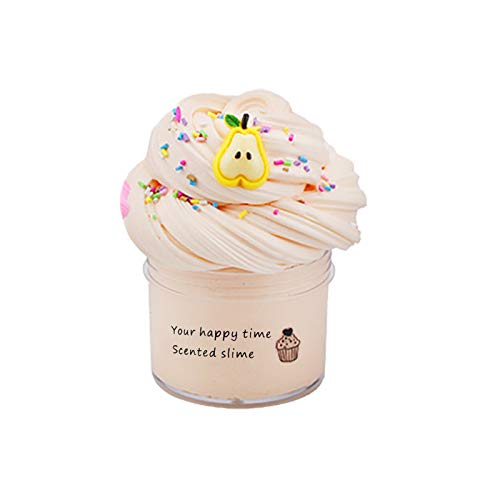 BOSSETY 100ml Fruchtschleim, Slime Fluffy, Schleim-Partygeschenke für Kinder,Sensorisches Schleim Spielzeug und EIN Halloween-Geburtstagsgeschenk für Mädchen und Jungen (B) von BOSSETY