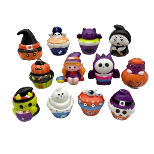 BOSSETY 12Pcs Halloween Squishies, Pumpkin Ghost Taba Squishy Stress Ball Fidget Toys, 6cm Halloween Mini Squeeze Balls, Halloween Trick or Treat Goodie Bag Fillers, Party Favors Gifts von BOSSETY