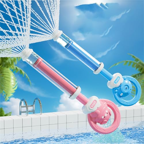 BOSSETY 2PC Feuerwerks Wasserpistole Mit Zugring 35cm, Sprüheffekt wie EIN Feuerwerk, Ausziehbare Hochdruck Wasserpistole Kinder zum Pool, Party, Garten, Schwimmbad, Strand, Rosa+Blau BOSSETY 2PC Feuerwerks Wasserpistole Mit Zugring 35cm, Sprüheffekt wie EIN Feuerwerk, Ausziehbare Hochdruck Wasserpistole Kinder zum Pool, Party, Garten, Schwimmbad, Strand, Rosa+Blau von BOSSETY