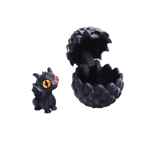 BOSSETY 3D-Gedruckter Drache mit Drachenei, Mystery Dragon Egg Fidget Toys Überraschung, Drachen Spielzeug, für Easter Weihnachtstag Schreibtisch Dekoration (C) von BOSSETY